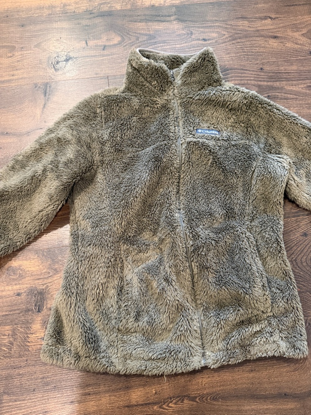 Columbia Olive Green Plush Full-Zip Fleece Jacket
